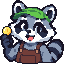 Pip, the raccoon who runs the peg shop